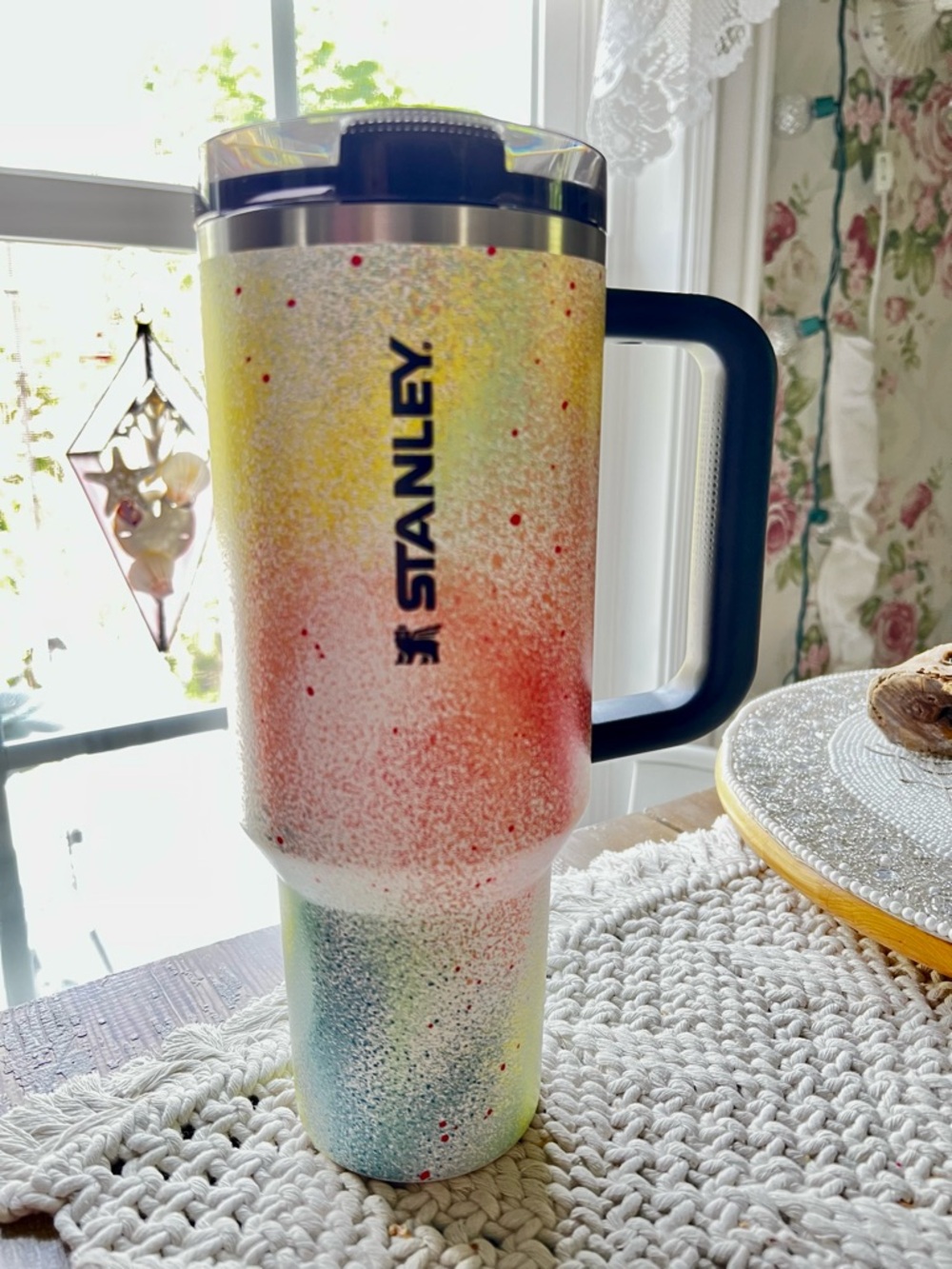 Stanley Atomic Techgrain with a Custom 1 of a kind lid.